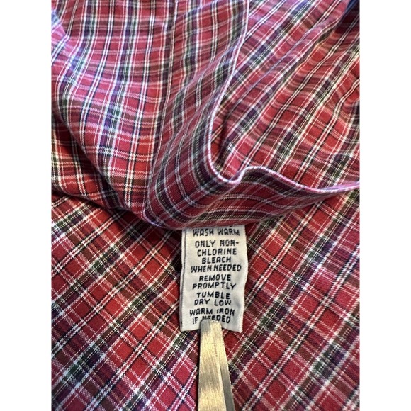 Ralph Lauren Classic Fit Red/Black Plaid w/Black Pony Button Up Shirt Size XXL - Picture 7 of 12